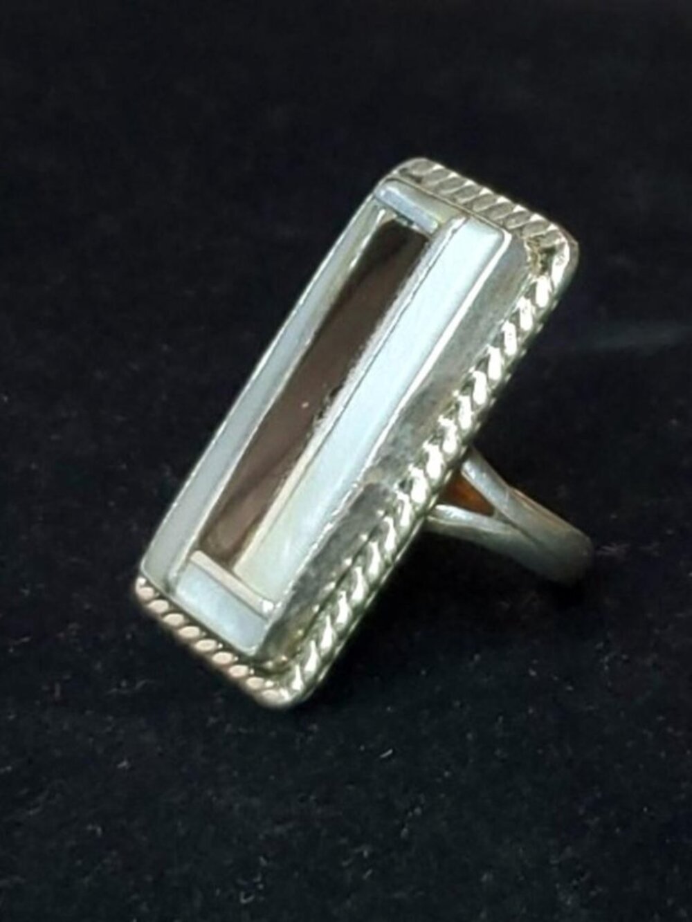 Southwestern Inlay Sterling Ring. Like New
